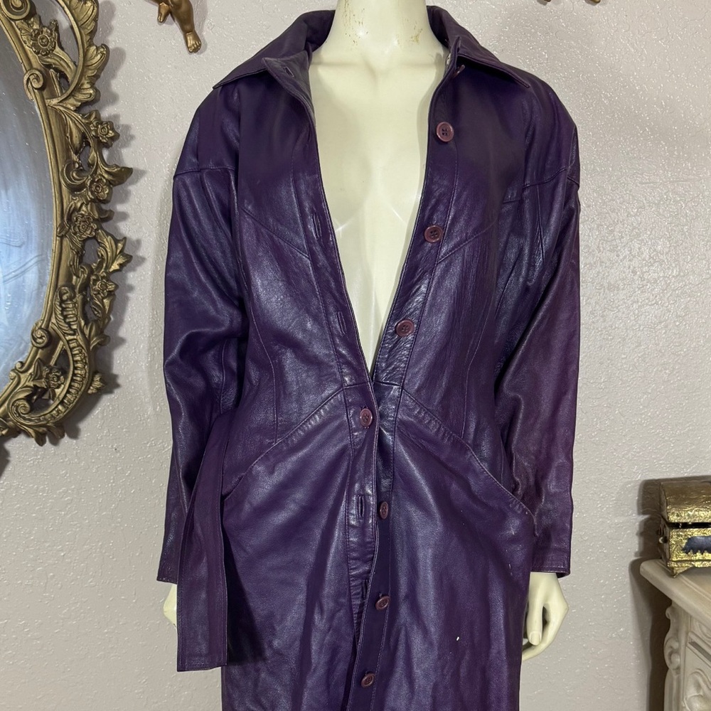 Vintage purple trench coat